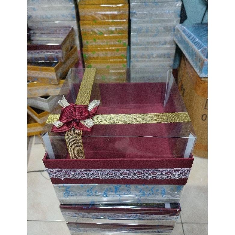 

Termurah box hantaran / kotak hantaran mika satuan 25*25*11 Original