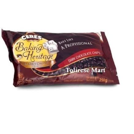 

Ceres Baking Heritage Dark Chocolate Chips 250Gr