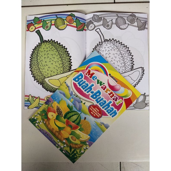 Buku Mewarnai TK Budiono Buah Buahan.