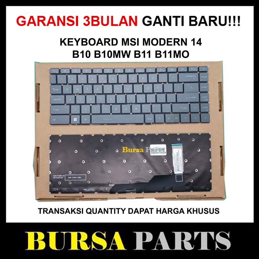 Keyboard MSI Modern 14 B10 B10mw B11 B11mo