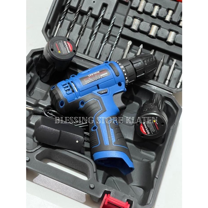 CORDLESS DRILL EDON LV3-1210 / CORDLESS DRILL 2 BATERAI EDON LV3 12V Best Seller