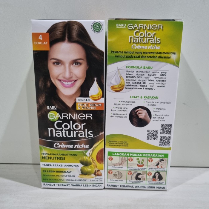 Promo Garnier Color Naturals Cat Pewarna Semir Rambut - 4 Brown Coklat