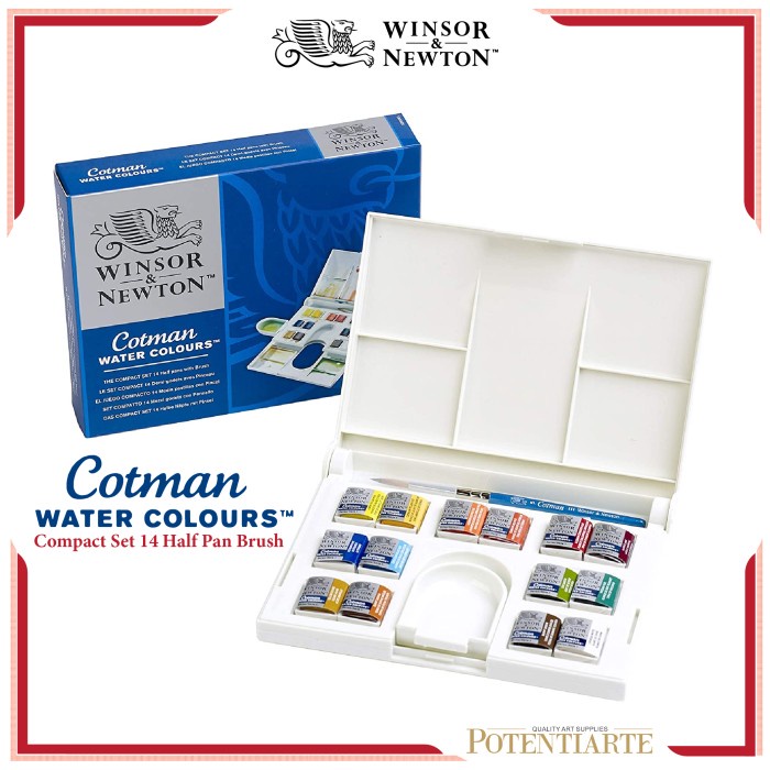 

Cat Air Winsor & Newton Cotman Compact Set 14 Half Pans Watercolor
