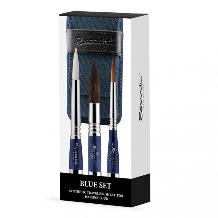 

NEW Escoda Watercolour Travel Brush Set + Canvas Pouch