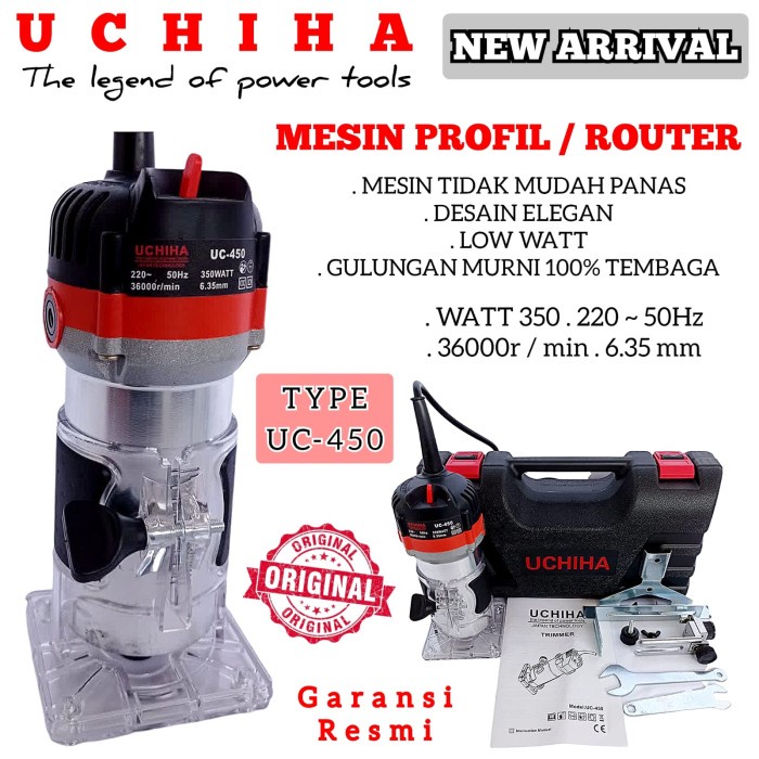 MESIN PROFIL KAYU MINI TRIMMER ROUTER UCHIHA 6MM