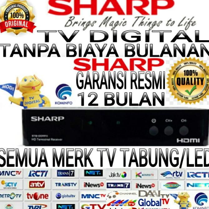 SET TOP BOX SHARP MIGRASI DARI TV ANALOG KE TV DIGITAL FULL HD