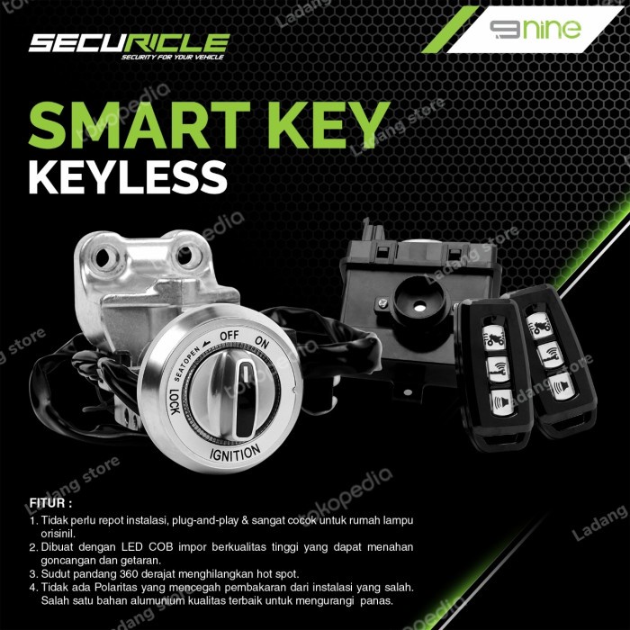 Kunci Keyless Yamaha Nmax / Smartkey Pnp Plus Alarm Original Nine