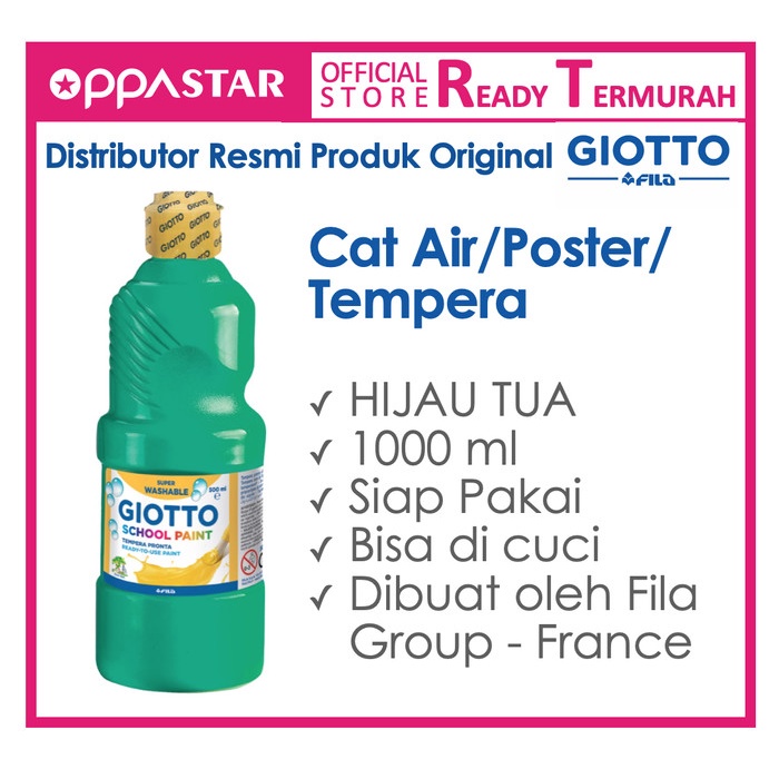 

Promo Giotto School Paint 1000 Ml Green - Cat Poster Kertas