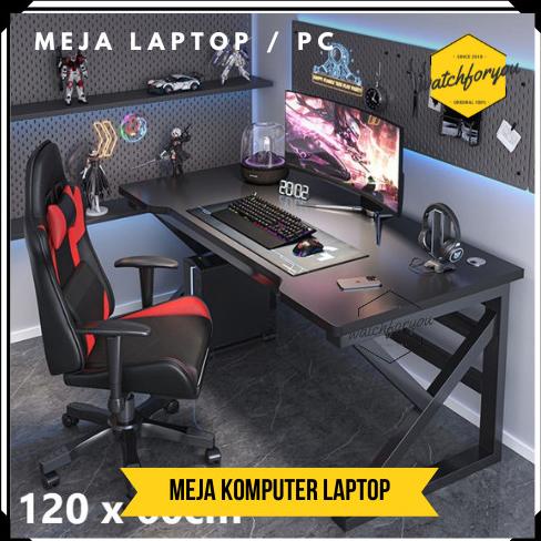 TERLARIS MEJA KOMPUTER LAPTOP GAMING ADJUSTABLE PC DESK STABLE FRAME DIY RAKIT