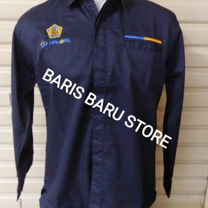 Kemeja / Seragam KEMENKEU HANDAL Biru Nevy Panjang Uk XXL