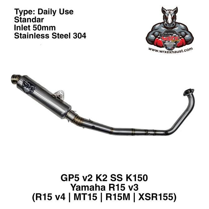 Knalpot WRX GP5 V2 SS K150 R15 V3