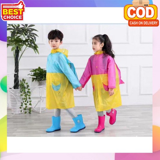 Stelan Baju Celana Jas Hujan Anak Setelan Baju Celana Murah Kids Raincoat 4-13Thn Mantol Hujan Anak 