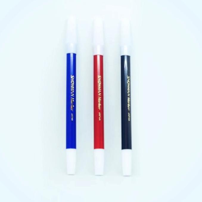 

:>:>:>:>] Spidol Kecil Snowman Type Pencil Marker Warna Hitam Merah Biru 1Pcs