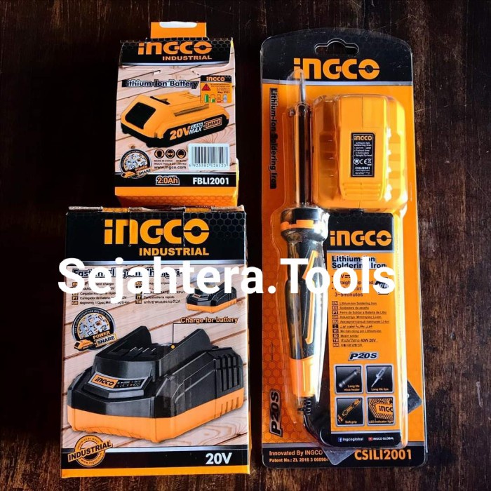 Promo Csili2001 Solder Iron Cordless 40W Ingco Patri Listrik Timah Baterai Terbaru