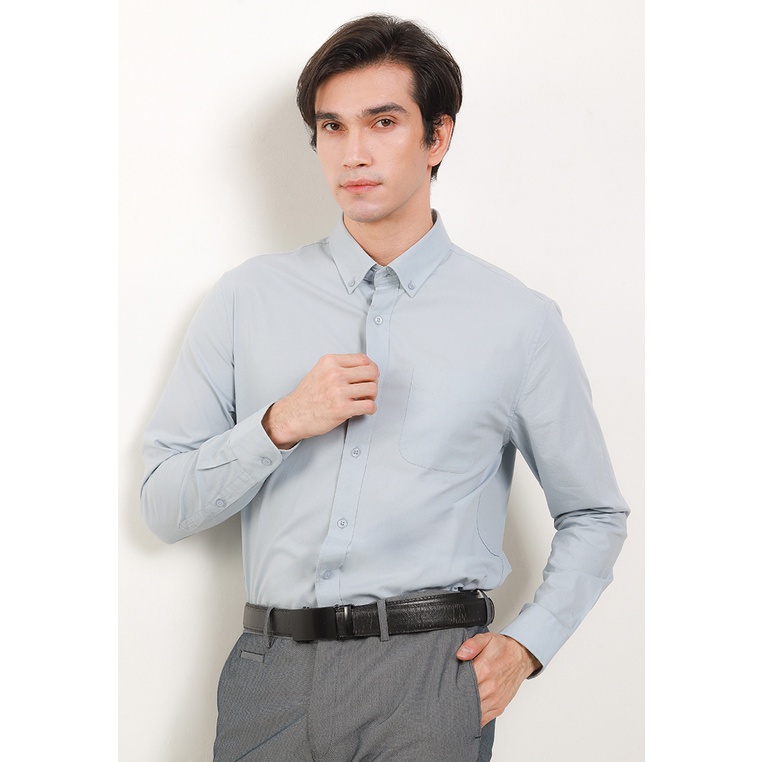 Kemeja Giordano Original Pria Baju 1 kantong depan Ori Elegant Men's Poplin Shirt Dewasa Kasual