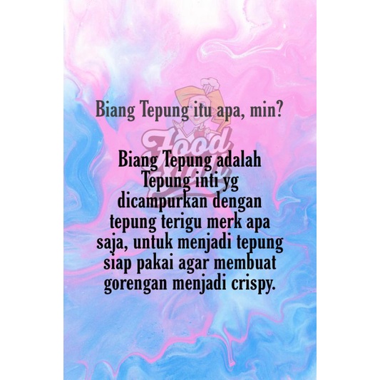 

Biang Tepung Kemasan 1Kg - Tepung Fried Chien, Jamur Crispy, Tempe Crispy Dll...