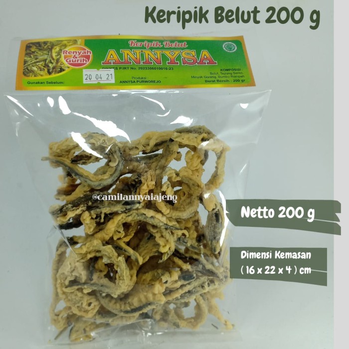 

Keripik Belut Kering Goreng Crispy Renyah Gurih 200 G