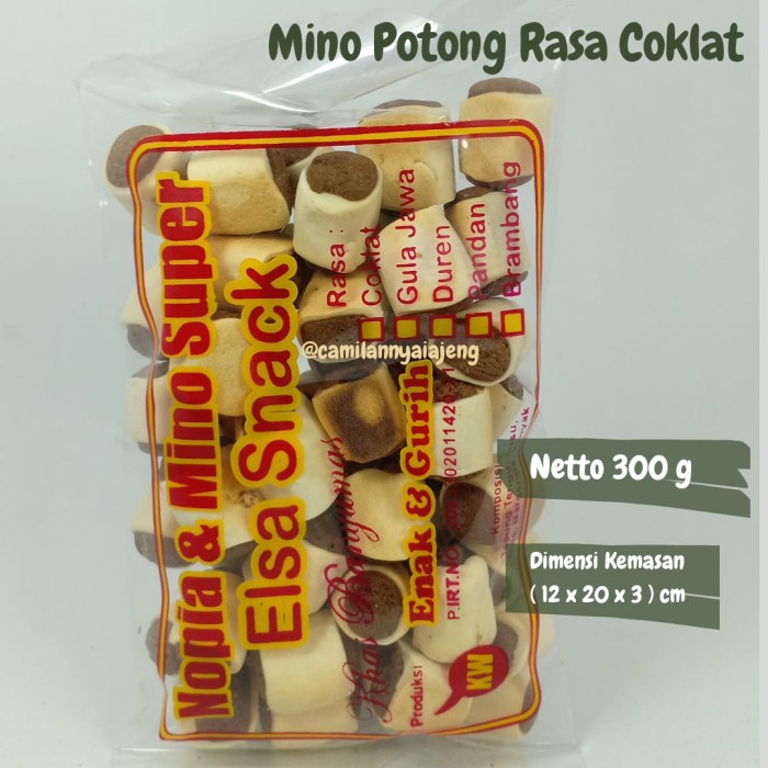 

Mino Potong Rasa Coklat Original Manis Gurih 300 G