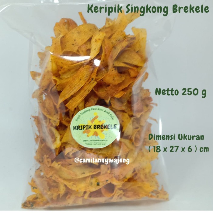 

Keripik Singkong Brekele Rasa Pedas Daun Jeruk Khas Kebumen 250 G