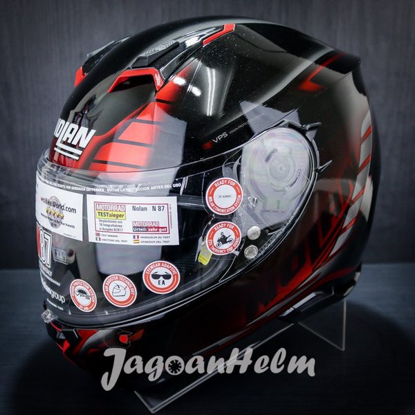 Nolan Helm N87 Aulicus Ncom #081 Metal Black Dual Visor