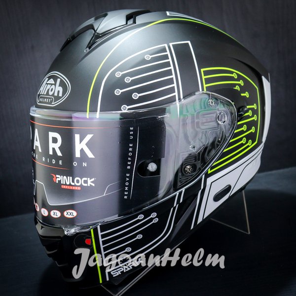 Airoh Helm Spark Cyrcuit - Black Matt- Double Visor