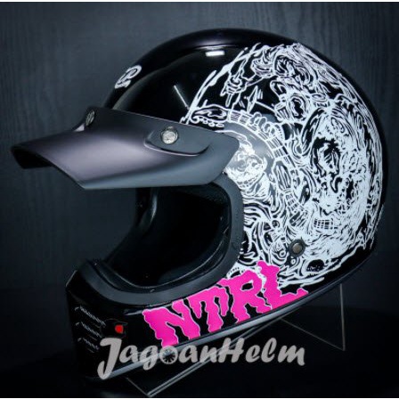 Jpx Helm Jp Signature Netral - Super Black- Retro Classic Ddring