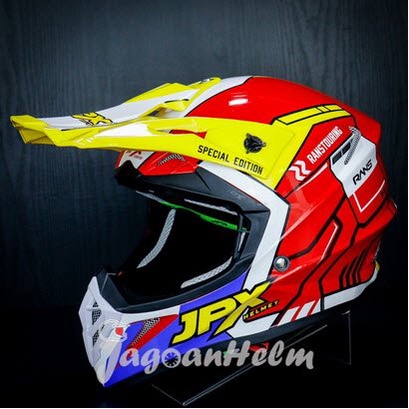 Jpx Helm Fox1 Cross Vts Rans Red Glossy - Pet