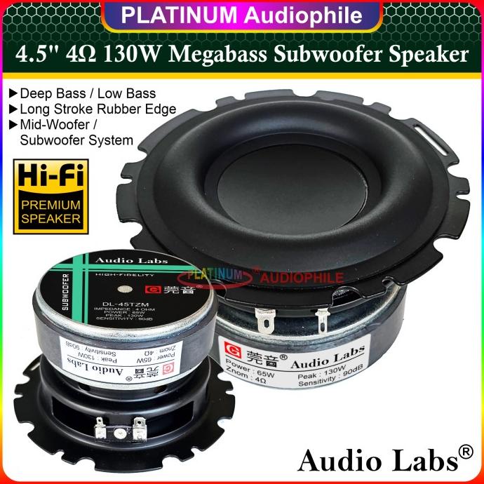 Speaker 4.5 Inch Subwoofer Woofer MEGABASS 4 ohm 4.5" Hifi Audio labs