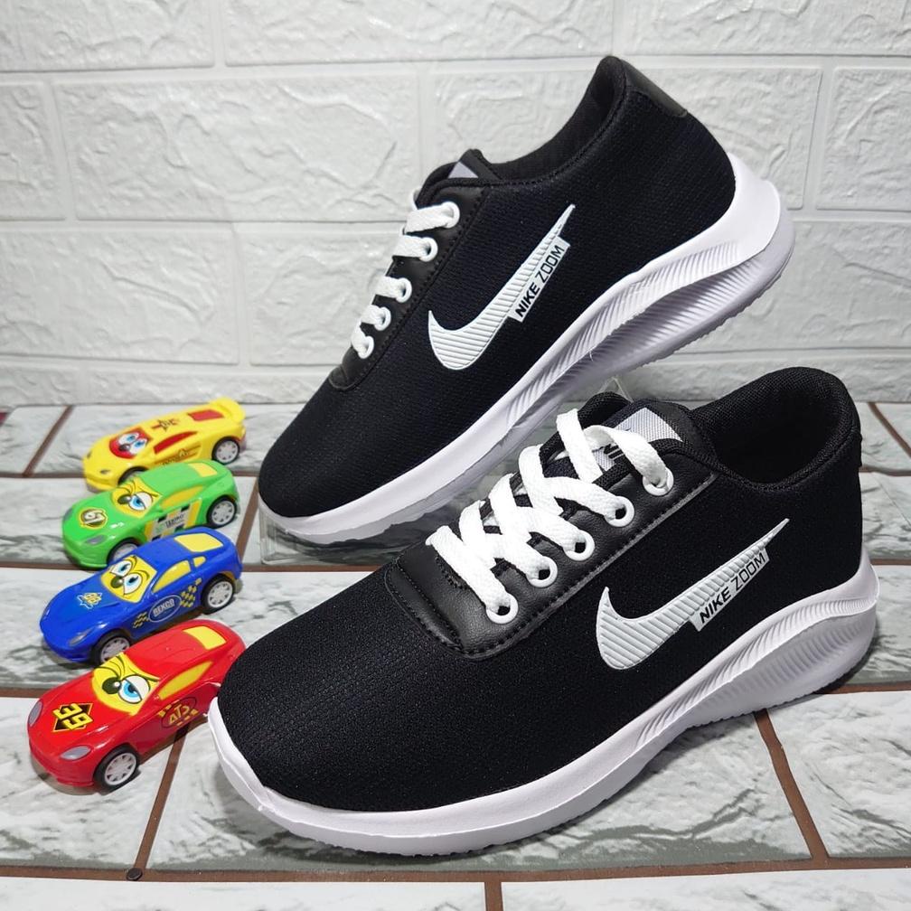 TERLARIS SEPATU JOGGING ANAK SEPATU UKURAN 26-37 SEPATU SEKOLAH ANAK SEPATU HITAM POLOS TANPA TALI M