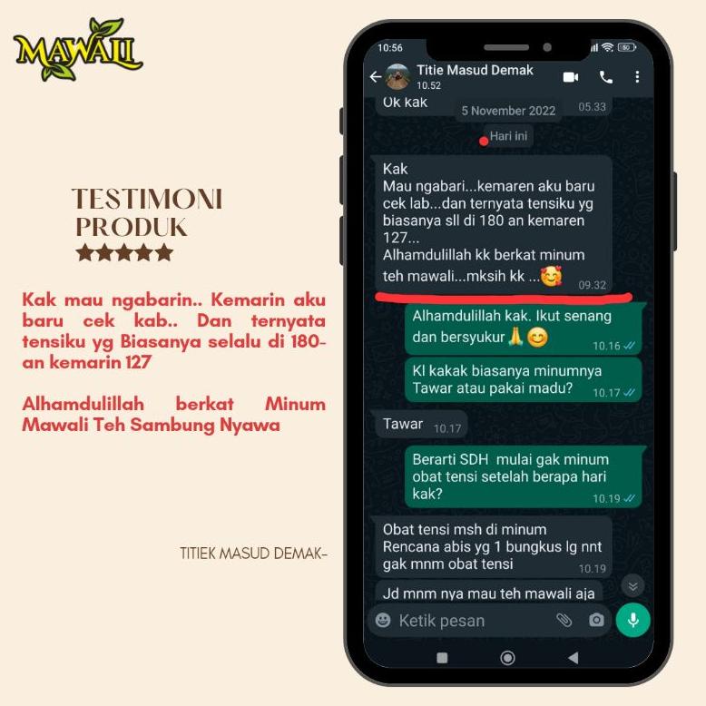 

Kekinian - MAWALI SAMBUNG NYAWA Original Obat Teh Herbal Darah Tinggi Jantung Kolesterol isi 20 Tea Bag