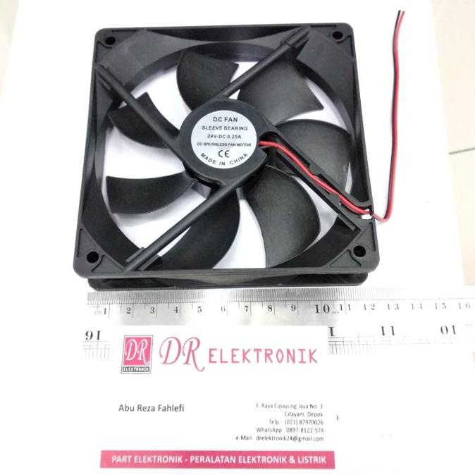 Terbaru Cooling Fan Exhaust Fan Kipas Pendingin DC 24v 12CM 12 cm 24 volt DC dre3 Murah