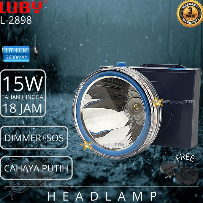 Media SENTER KEPALA LUBY L2898 / HEADLAMP LUBY L-2898 / LUBY 2898 / 15 WATT MD003