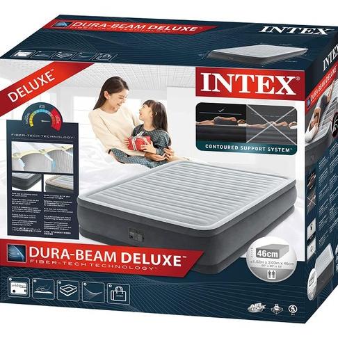 Intex Dura Beam Deluxe Queen Fiber Tech Matras Kasur Angin Airbed  Kode 320