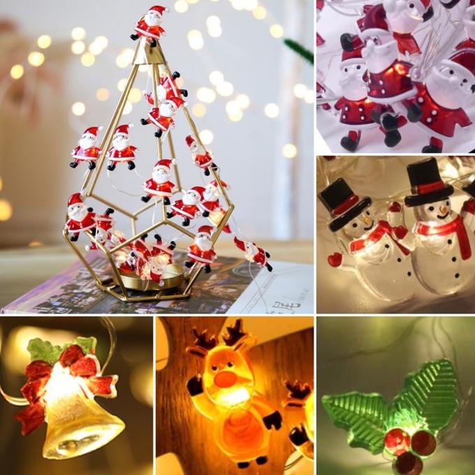 

Lampu Natal Akrilik Hiasan Pohon Santa Snowman Rusa Dekor Christmas Terbaik