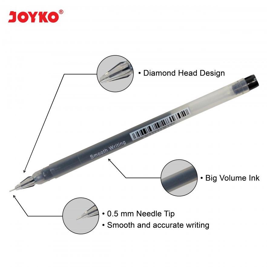 

Cod Pulpen / Pena Joyko Gp- 212 Gell Pen 0,5 Mm I Diamond - Lusinan (12 Pcs) Murah