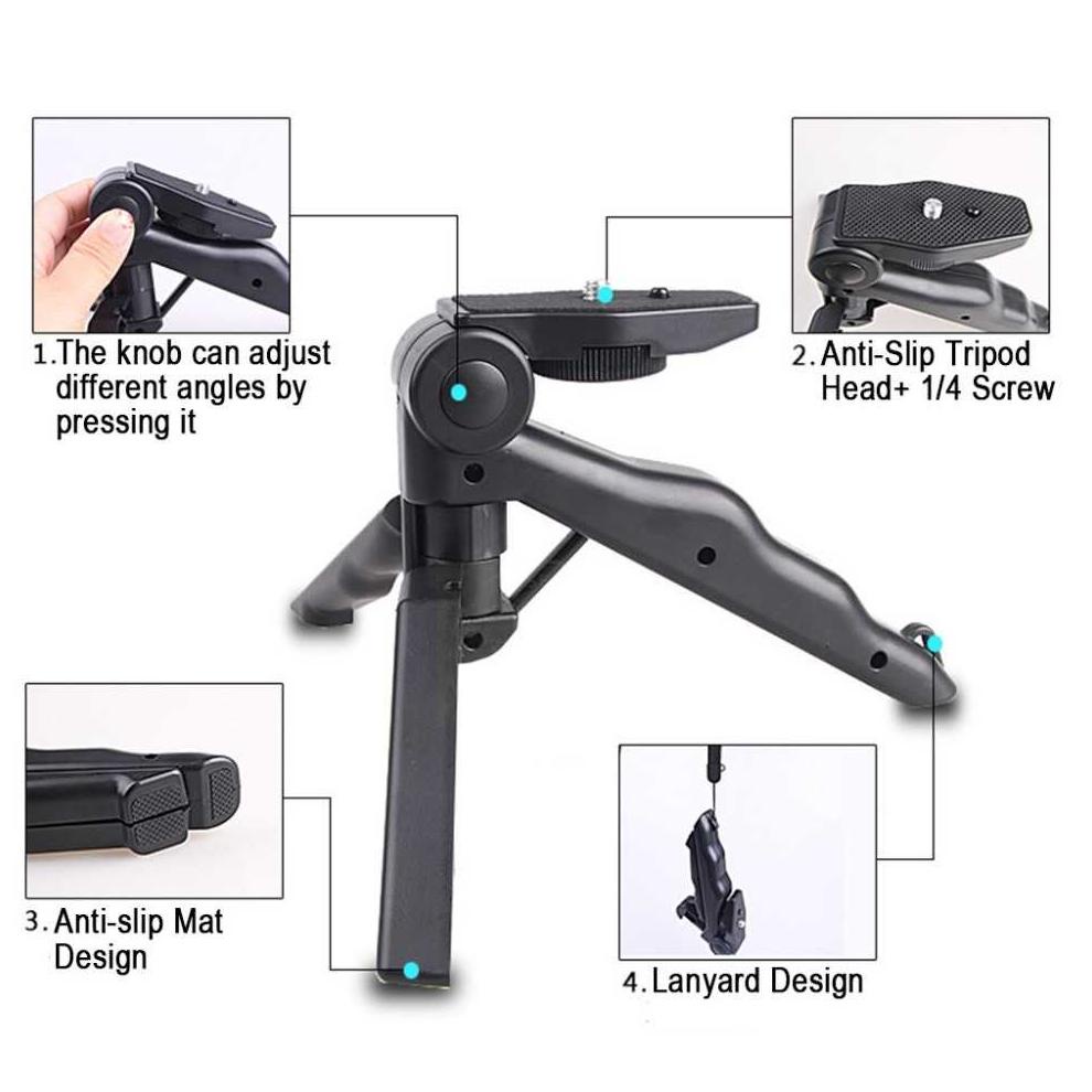 Cod Tripod Mini 2 In 1 For Hp Handphone Action Camera Dslr Xiaomi Yi Gopro Brica Sjcam Bpro Vlog Vlo