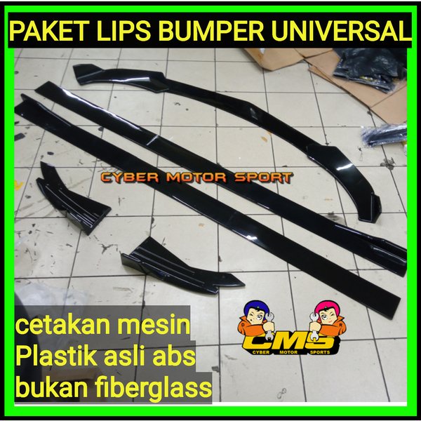 Wing lips bumper depan Slim. lips bumper universal. winglet plastik. winglet bumper universal