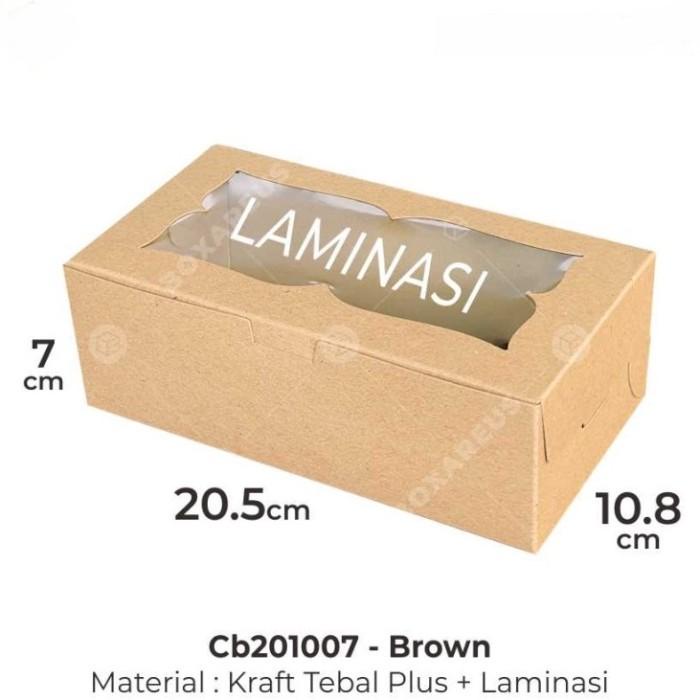 

Dus Kue Ukuran 20X10X7 Kraft / Kemasan Brownies Roti Pastry Cb201007 B 094