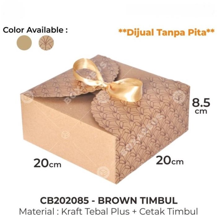 

Dus Bolu Tart Kraft Motif Uk 20X20 / Kemasan Packaging Kue Cb202085 Bt 042