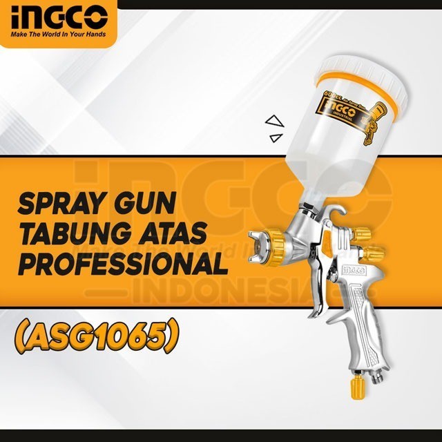 [Original] Lvmp Air Spray Gun 600Ml Ingco Asg1065 Tabung Atas Profesional Paint Terbatas