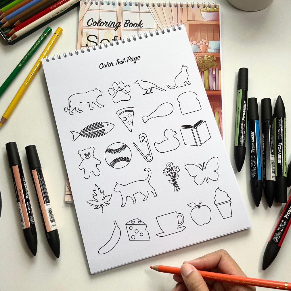 

Bisa COD Soft Kitty Coloring Book - Coloring Book for Markers & Mixed Media - Buku Mewarnai Termurah