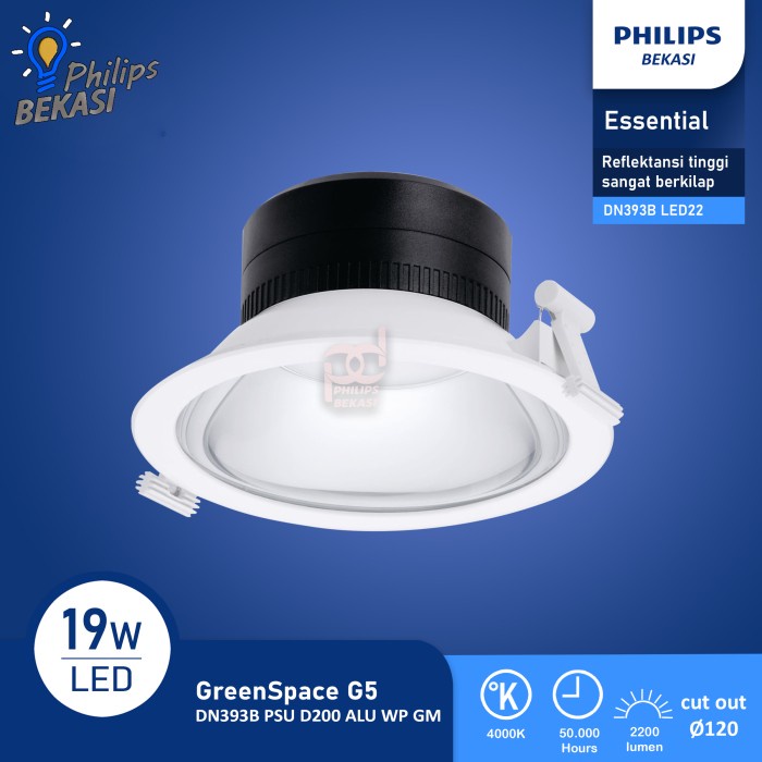 Philips LED Downlight DN393B LED22/840 PSU D200