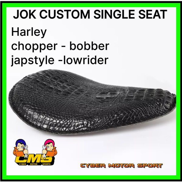 Jok motor custom universal. jok singgle seat  harley chopper bobber japstyle sepeda listrik onthel l