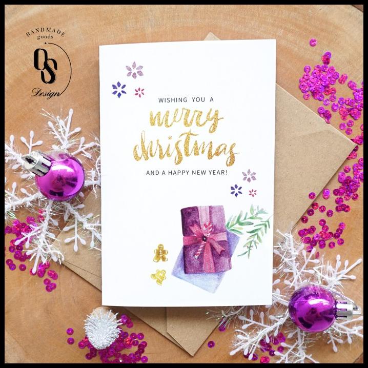 

BEST DEAL KARTU NATAL PURPLE CHRISTMAS GIFT CARD KADO HAMPERS HADIAH PARCEL !!