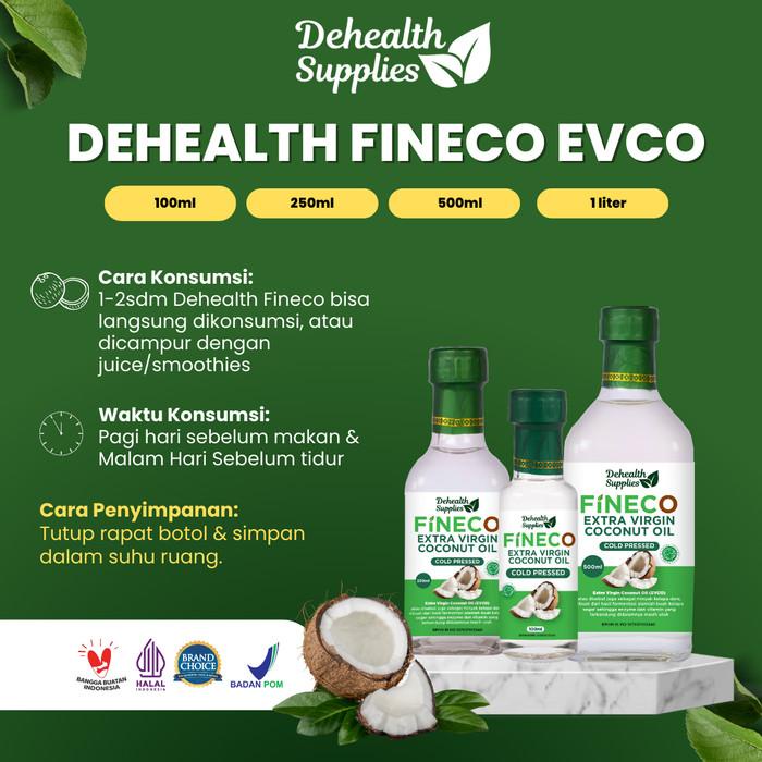 

Dehealth Supplies FINECO /EXTRA VIRGIN COCONUT OIL 1L Best Seller