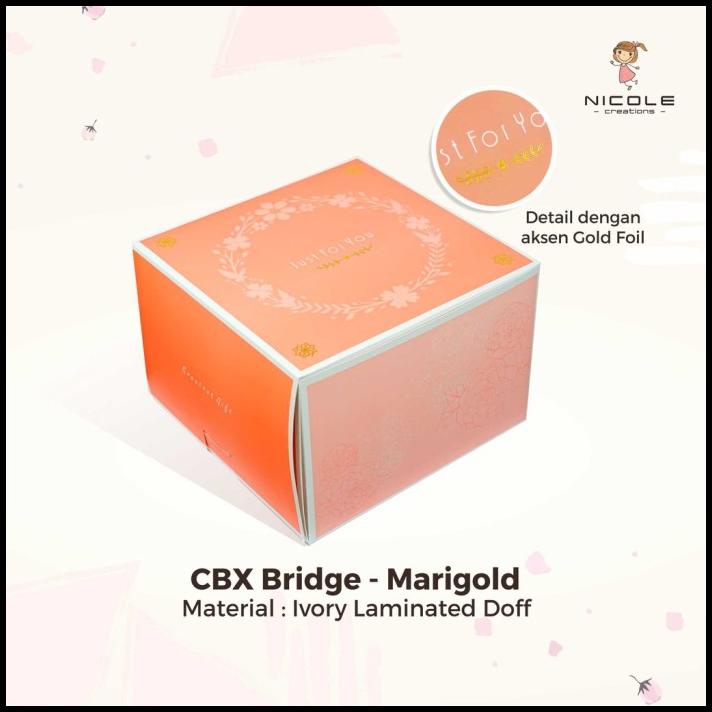 

TERMURAH CAKE BOX/PACKAGING KUE/KOTAK KUE BRIDGE UK 22 X 22 X 15 CM BY NICOLE !!!!!