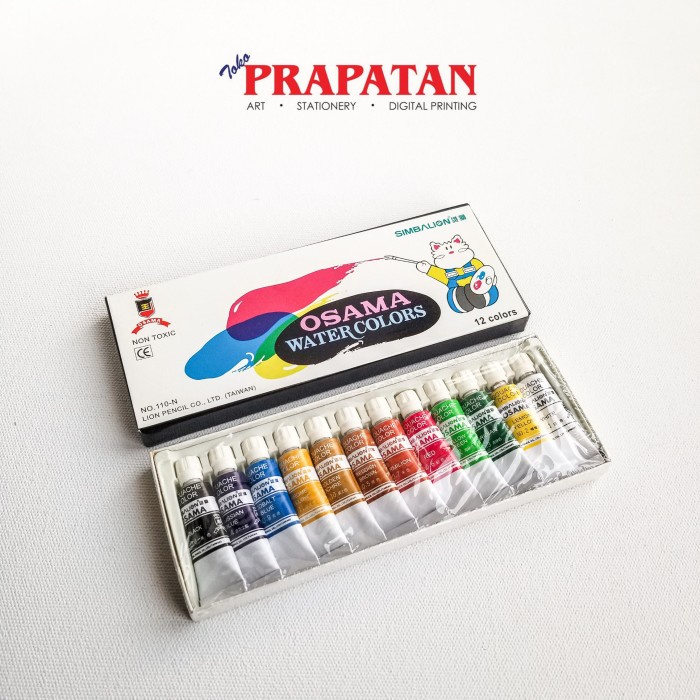 

Terlaris Simbalion Osama Watercolor 110-N 12 Colour / Cat Air Simbalion Promo Terbaru