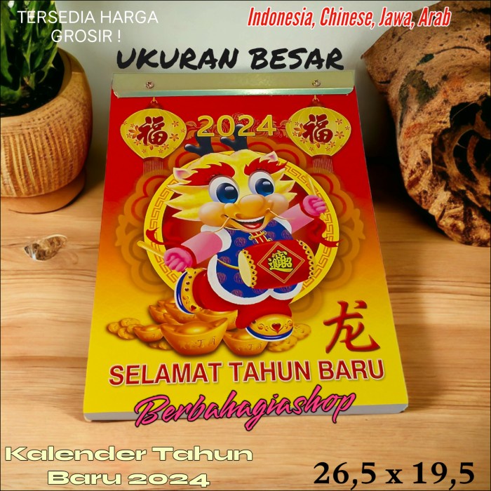 

*****] Kalender Chinese Harian Sobek Tahun 2024 Ukuran Jumbo Besar Lokal New