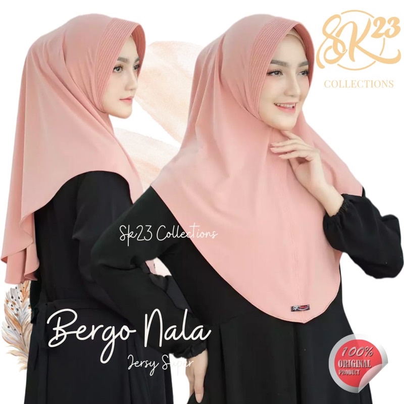 STYLISH HIJAB DAILY BERGO NALA ORI Sk23 Collections
