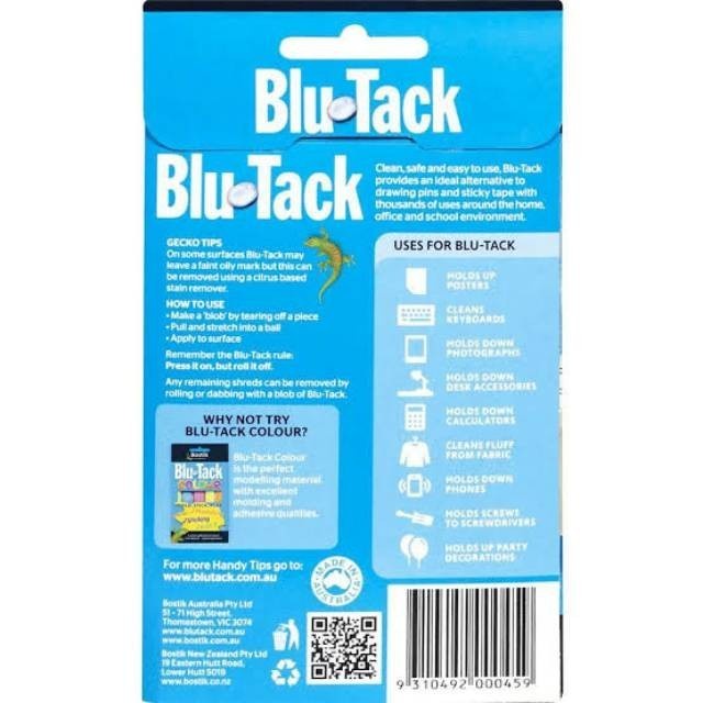 

Lem Serbaguna Blu Tack Colour 75G Bostik Australia